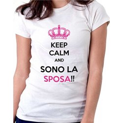 t-shirt humor Addio al nubilato - Keep calm...