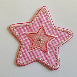 Percalle Rosa Star 7x7cm TrickyBoo Toppa...