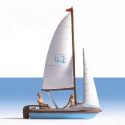 Barca a vela (non galleggiante) con personaggi HO