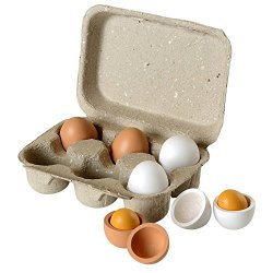 Beluga 70827 - 6 uova in legno, 6 cm, con...