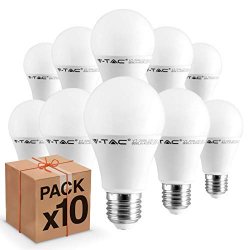 10 x Lampadine LED V-Tac E27 9W Bulb A60-806...