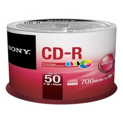 Sony CD-R 80 50CDQ80PP Confezione da 50 CD-R...