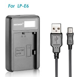 Neewer USB Caricabatteria per LP-E6 Batteria...