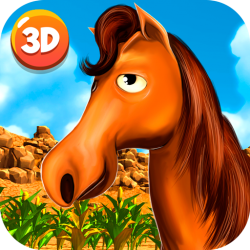 Cartoon Farm Horse Simulator 3D