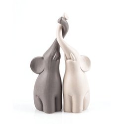 Pajoma - Coppia di statuette in ceramica a forma...