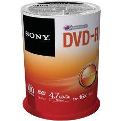 100 DVD-R vergini Sony 4,7 GB 120 minuti in...