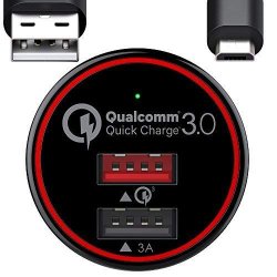 Caricabatterie Auto USB, Quick Charge 3.0 34.5W...