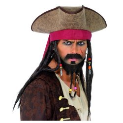 SMIFFYS Cappello Jack Sparrow con Parrucca