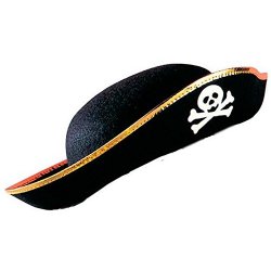 Video Delta Cappello da Pirata Nero in Feltro