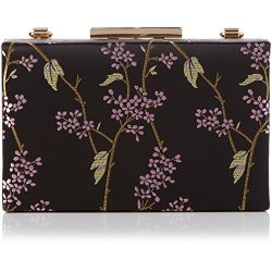 Dorothy Perkins Floral Satin Box Clutch -...
