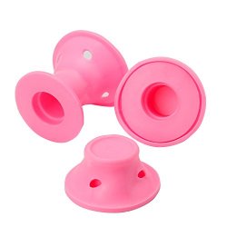 TRIXES Set di 24 bigodini rosa in silicone,...