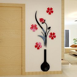 Wall Murals-Vaso da fiori in 3d, per soggiorno,...