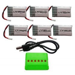 YUNIQUE 6 Pezzi Batterie Lipo Ricaricabili (3.7v,...