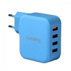 Lumsing Caricabatterie da muro 4 Porte USB (3...