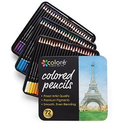 Colore Matite colorate – Set di 72 pastelli...