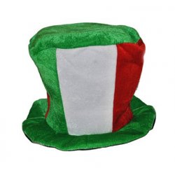 Cappello Italia cilindro tricolore bandiera