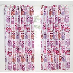 Catherine Lansfield Owl Tende, colore Rosa