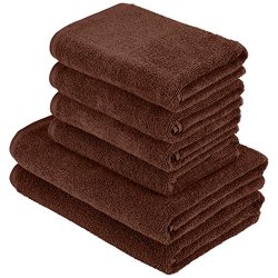 AmazonBasics - Set di 4 asciugamani e 2 teli...