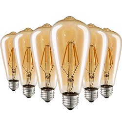 LED Lampadina Vintage Edison, E27 4W ST64 Retro...