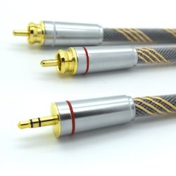 LCS - Cable audio JACK vers 2RCA - 3m