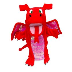Fiesta - Marionetta a forma di drago, colore Rosso