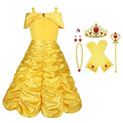 Vicloon Costume da Principessa Belle,9 Pezzi...